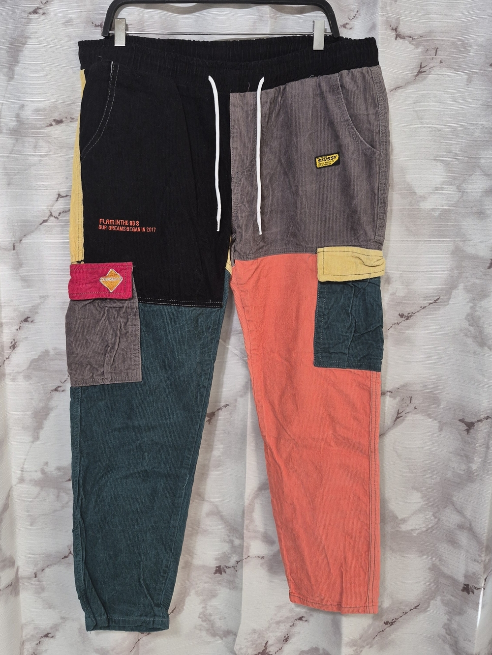 Stussy Multicolor Patchwork Corduroy Jogger Pants - Multicolor